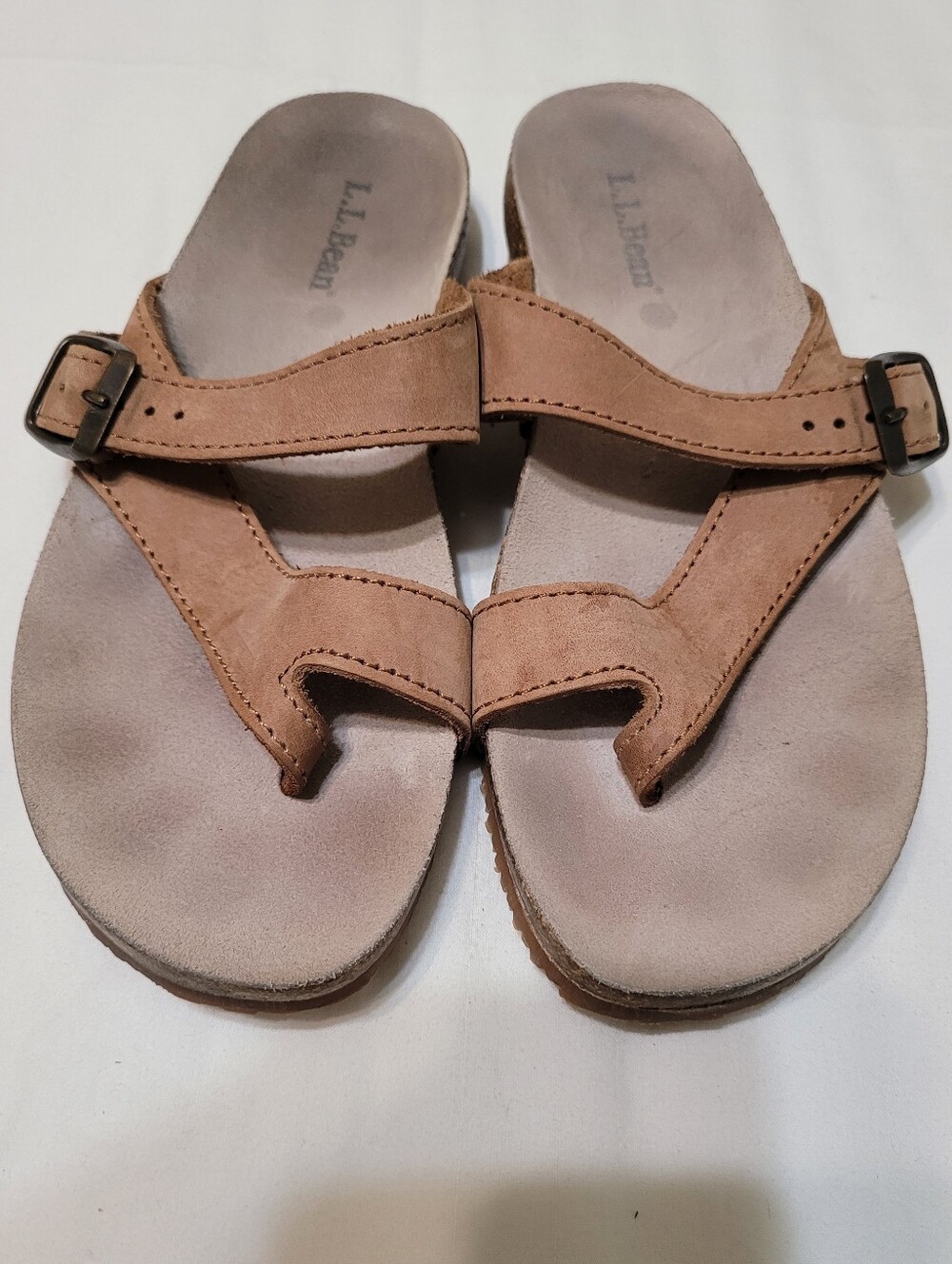 L. L. Bean Strappy Casual Sandals - Sz 8 / 39, Tan, GUC - Picture 6 of 8
